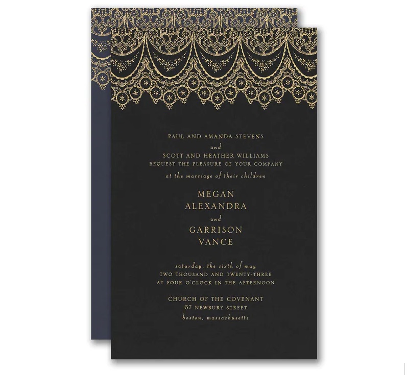 Black Wedding Invitations